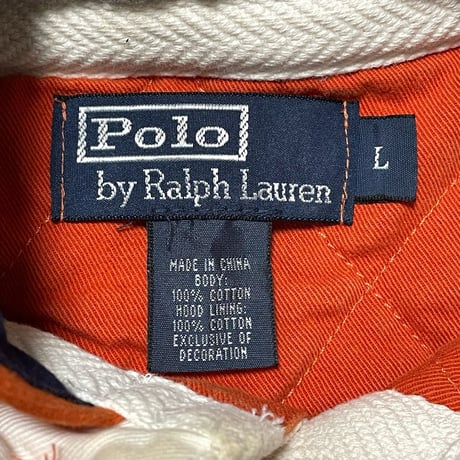 POLO RALPHLAUREN　"PATCH" HOODIE CUSTOM RUGBY SHIRT
