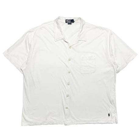POLO RALPHLAUREN　"COTTON" OPEN COLLAR SHIRT