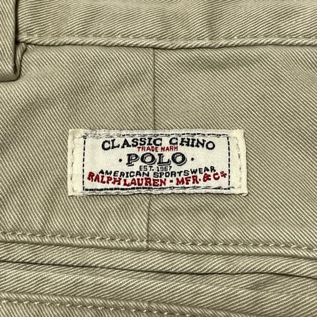 POLO RALPHLAUREN　"CLASSIC CHINO" CHINO PANTS
