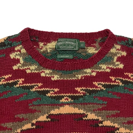POLO COUNTRY RALPHLAUREN　"NATIVE PATTERN" SWEATER