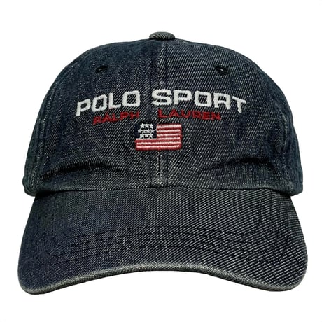 POLO SPORT RALPHLAUREN　"LOGO" 6PANEL DENIM CAP (BLACK)