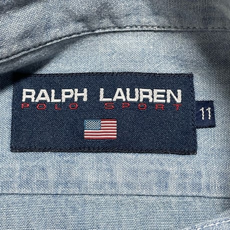POLO SPORT RALPHLAUREN　"LOGO EMBROIDERY" CHAMBRAY SHIRT