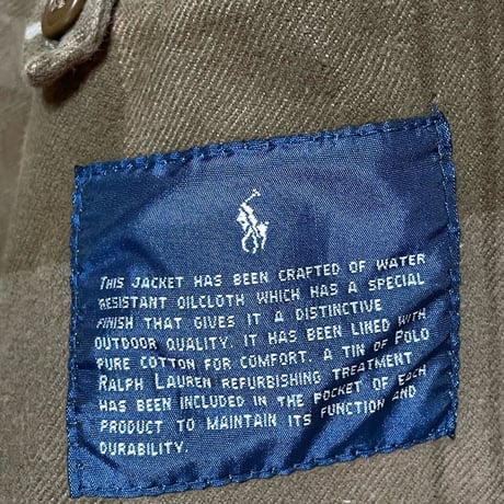 POLO RALPHLAUREN　"OIL COATING" QUILTING JACKET
