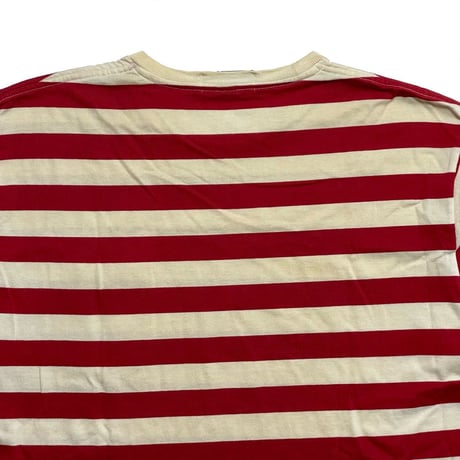 POLO RALPHLAUREN　"MADE IN USA" BORDER S/S POCKET TEE (90s)