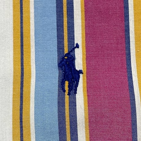 POLO RALPHLAUREN　"STRIPED" S/S BUTTON DOWN SHIRT