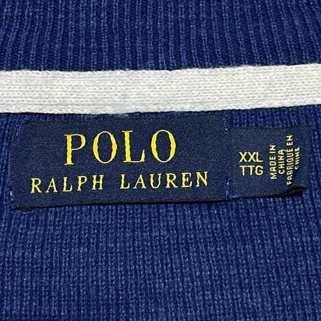 POLO RALPHLAUREN　"SCRIPT LOGO" HARF-ZIP SWEAT