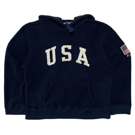 POLO SPORT RALPHLAUREN　"USA"FLEECE HOODIE (L)