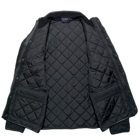POLO RALPHLAUREN　"LEATHER PATCH" QUILTING JACKET