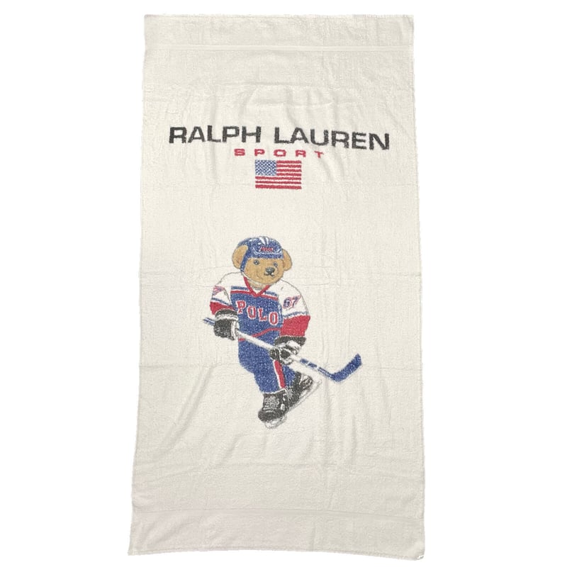 RALPHLAUREN ICE HOCKEY BEAR BEACH TOWEL RIC