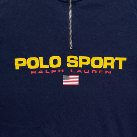 POLO SPORT RALPHLAUREN　"LOGO PRINTED" HARF-ZIP SWEAT