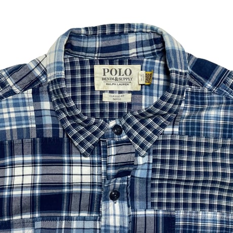 DENIM&SUPPLY RALPHLAUREN　"INDIGO PATCH WORK" L/S SHIRT