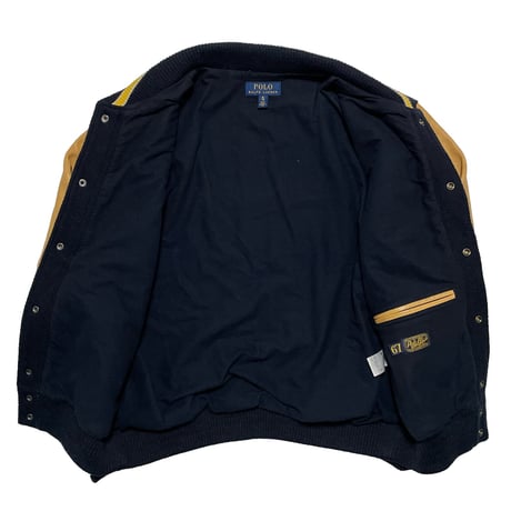 POLO RALPHLAUREN　"LEATHER SLEEVE" STUDIUM JACKET