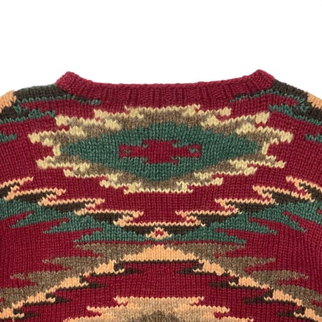 POLO COUNTRY RALPHLAUREN　"NATIVE PATTERN" SWEATER