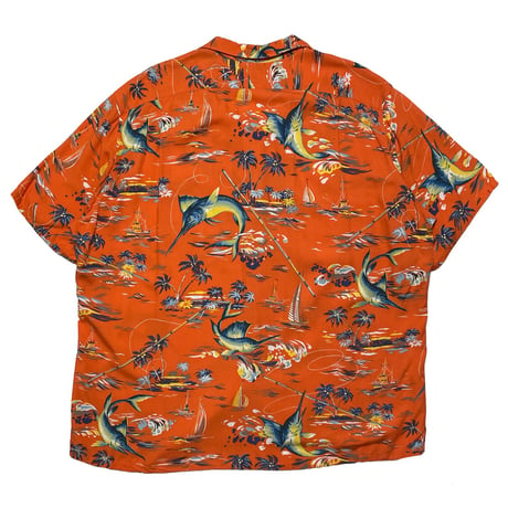 POLO RALPHLAUREN　 "FISHING" ALOHA SHIRT (XXL)