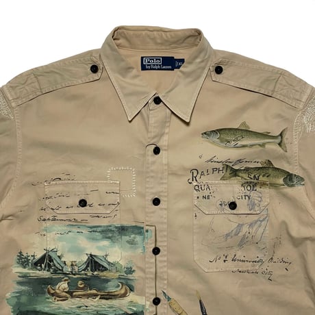 POLO RALPHLAUREN　"FISHING" S/S EPAULET SHIRT