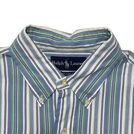 RALPHLAUREN　 "STRIPES" BUTTON DOWN SHIRT
