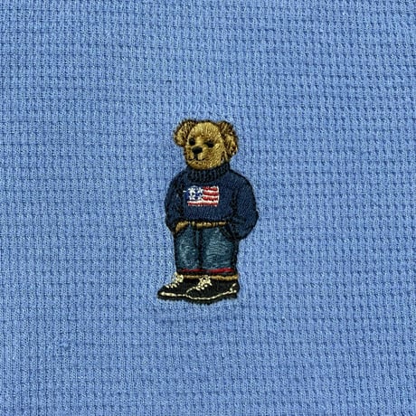 POLO RALPHLAUREN　"POLO BEAR" L/S THERMAL TEE (BLUE)