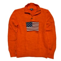 POLO RALPHLAUREN　"HALF ZIP SWEATER" ORANGE