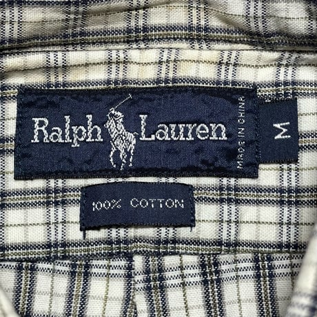 RALPHLAUREN　"PLAID" BUTTONDOWN SHIRT