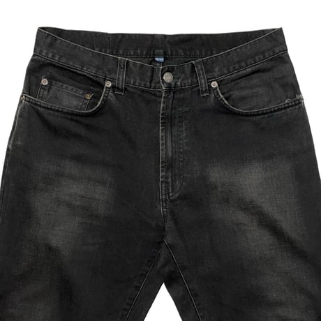 POLO RALPHLAUREN　"LEATHER TAG" BLACK DENIM