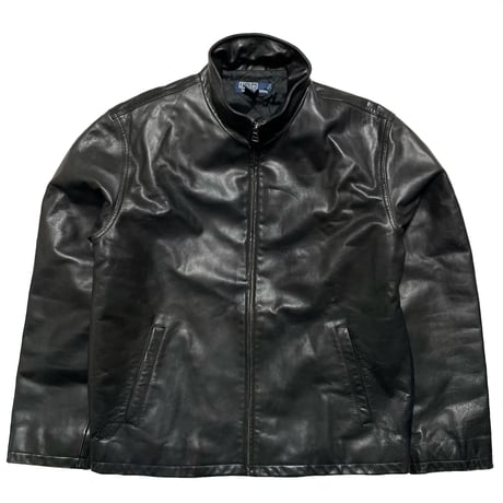 POLO RALPHLAUREN　 "BLACK" LEATHER JACKET