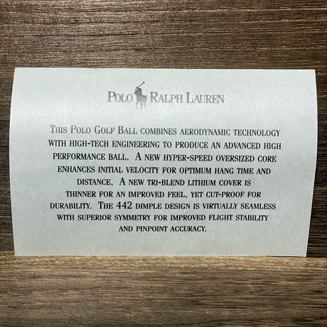 POLO RALPHLAUREN　"SHIELD LOGO" GOLFBALL