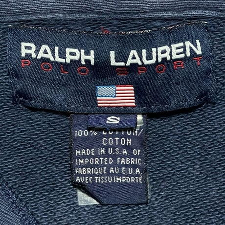 1POLO SPORT RALPHLAUREN　"MADE IN USA" HARF-ZIP SWEAT