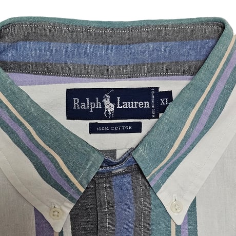 POLO RALPHLAUREN　"MULTI STRIPE BOTTON DOWN SHIRT" L/S SHIRT