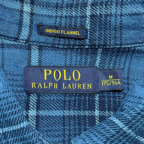 POLO RALPHLAUREN　"INDIGO" FLANNEL SHIRT