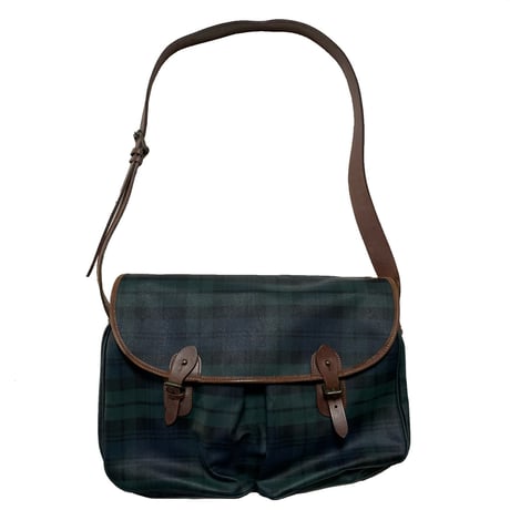 POLO RALPHLAUREN　"BLACK WATCH" LEATHER CROSS BAG