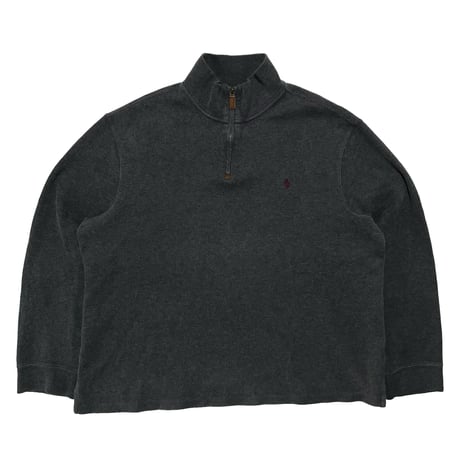 POLO RALPHLAUREN　 "HARF-ZIP" SWEAT SHIRT (GREY)