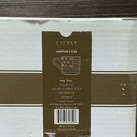 LAUREN RALPHLAUREN　"HAMPTON'S FLAG" 16oz. MUG