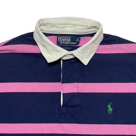 POLO RALPHLAUREN　"STRIPED" RUGBY SHIRT