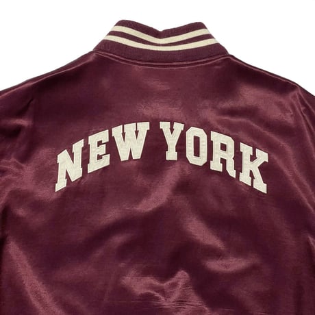 POLO RALPHLAUREN　"NEW YORK" SATIN STADIUM JACKET