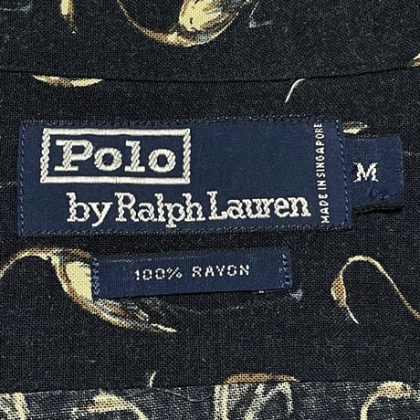 POLO RALPHLAUREN　"FLAMINGO" OPEN COLLAR SHIRT