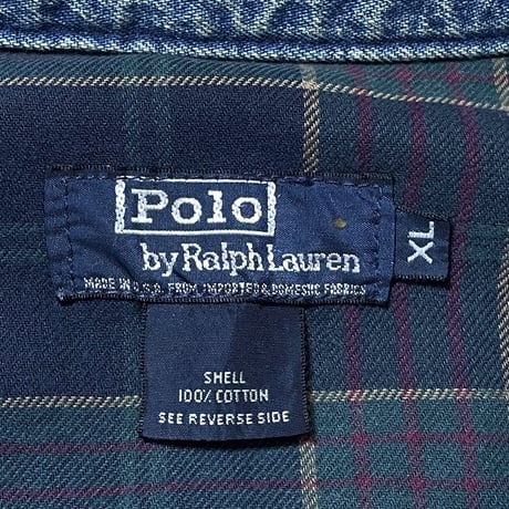 POLO RALPHLAUREN　"MADE IN USA" DENIM SWING TOP