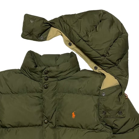 POLO RALPHLAUREN　"DETACHABLE HOOD" DOWN JACKET