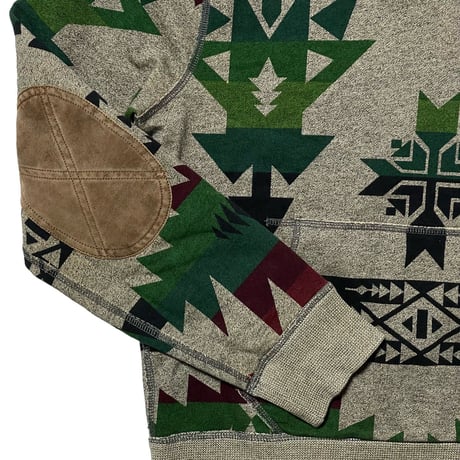 POLO RALPHLAUREN　"LEATHER ELBOW PATCH" HOODIE (NATIVE)