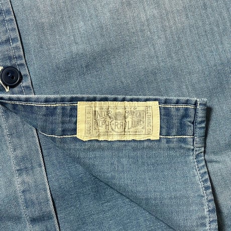 RRL RALPHLAUREN　"NATIONAL 1947 TIME TRIALS" INDIGO WORK SHIRT