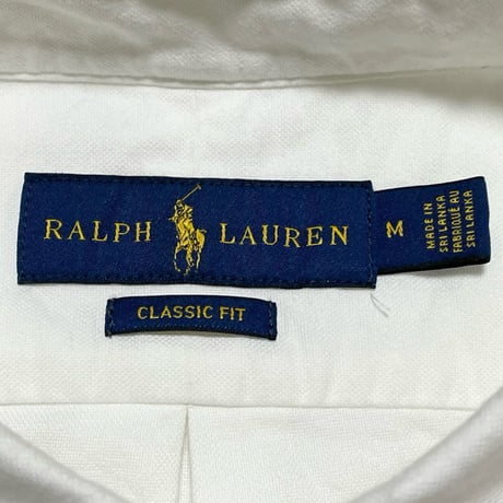 RALPHLAUREN　"DOT EMBROIDERY" BUTTON DOWN SHIRT