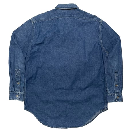POLO COUNTRY RALPHLAUREN　 "METAL BUTTON" DENIM SHIRT (L)