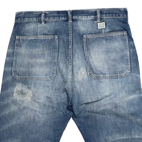 POLO RALPHLAUREN　"RIPPED" DENIM PANTS