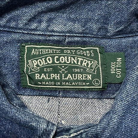 POLO COUNTRY RALPHLAUREN　"BUTTON DOWN" DENIM SHIRT