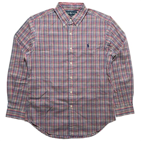 RALPHLAUREN　"CHECKED" BUTTON DOWN SHIRT
