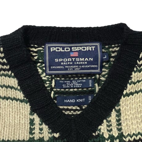 POLO SPORT RALPHLAUREN　"HAND KNIT" SWEATER