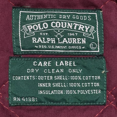 POLO COUNTRY RALPHLAUREN　 "QUILTING LINING" MOUNTAIN JACKET
