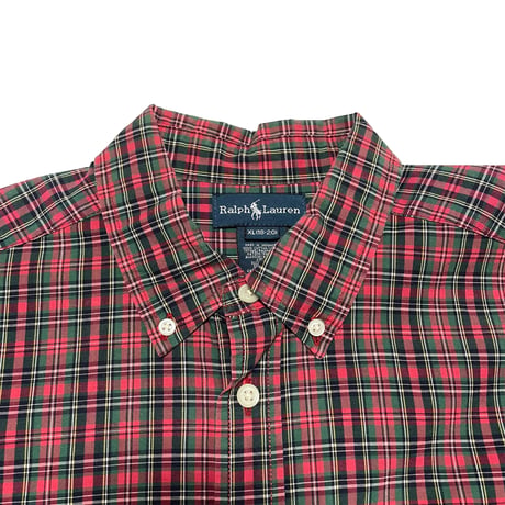 POLO RALPHLAUREN　"CHECK BOTTON DOWN SHIRT" L/S SHIRT