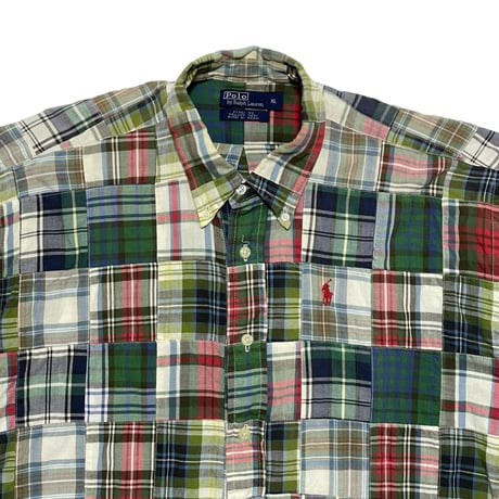 DENIM&SUPPLY RALPHLAUREN　 "CHECK PATCH WORK" L/S SHIRT