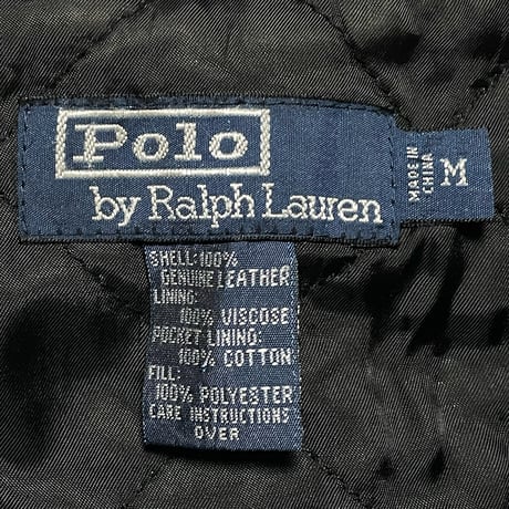 POLO RALPHLAUREN　 "BLACK" LEATHER JACKET