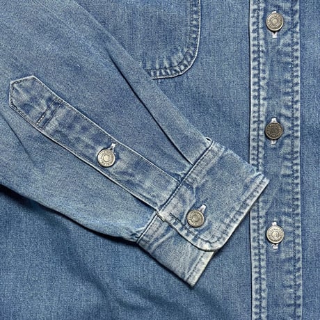 POLO COUNTRY RALPHLAUREN　"METAL BUTTON" DENIM SHIRT (M)